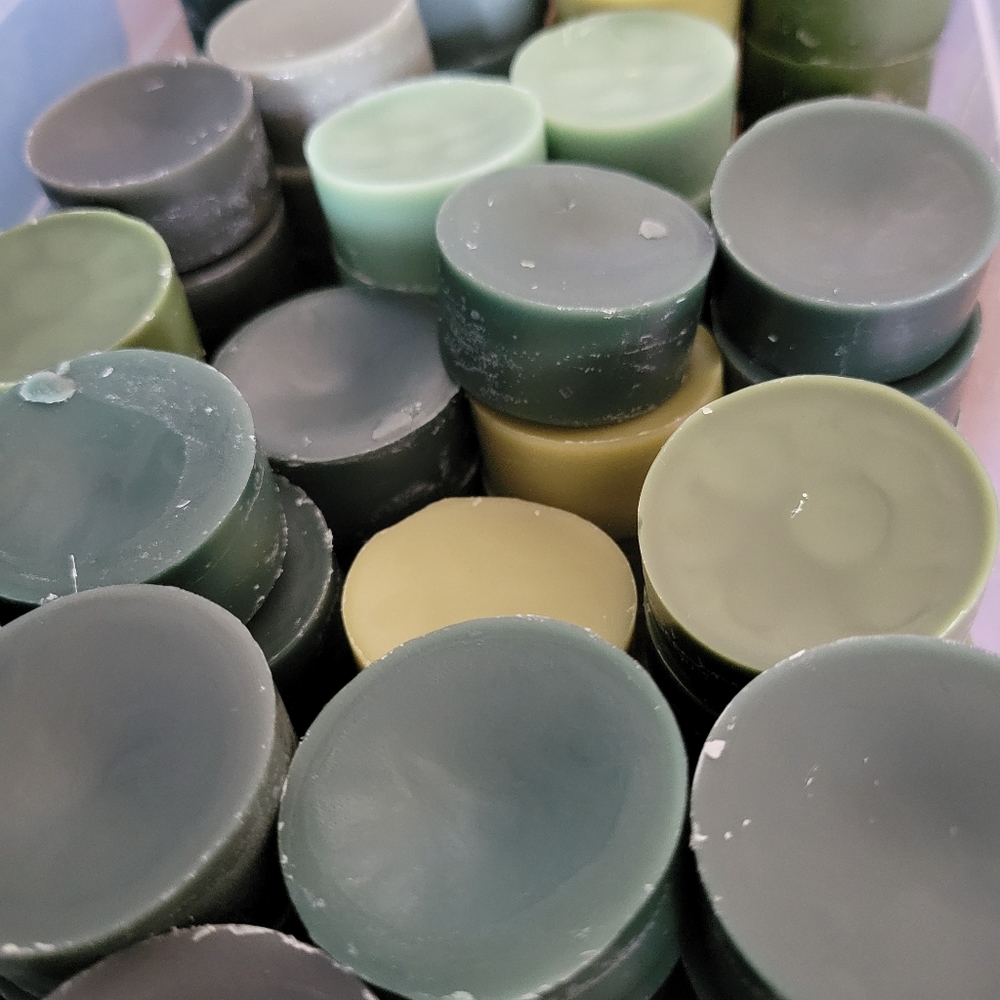 Reclaimed Candle Wax 1 Pound Greens